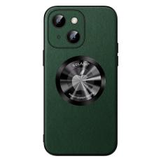 SULADA - SULADA iPhone 15 Skal Magsafe Mikrofiber Läder TPU Grön