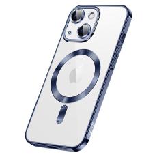 SULADA - SULADA iPhone 15 Skal MagSafe TPU och Härdat Glas Titanium Blue