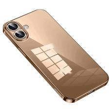 SULADA - SULADA iPhone 16 Plus Skal Ultra-Tunt Elektropläterat TPU Klar - Guld