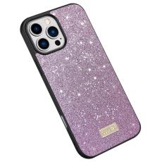 SULADA - SULADA iPhone 16 Pro Max Skal PU Läder + PC + TPU Glittrig Lila
