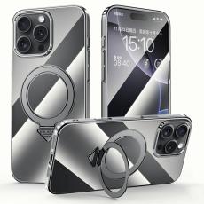 SULADA - SULADA iPhone 16 Pro Skal MagSafe Kickstand Klar PC Titanium Black