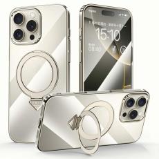 SULADA - SULADA iPhone 16 Pro Skal MagSafe Kickstand Klar PC Titanium Grey