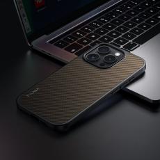 SULADA - SULADA iPhone 16 Pro Skal MagSafe Metallram PU+TPU Brun