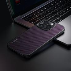 SULADA - SULADA iPhone 16 Pro Skal MagSafe Metallram PU+TPU Lila