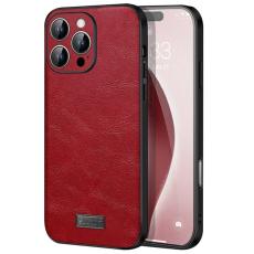 SULADA - SULADA iPhone 16 Pro Skal PU Läder + TPU + PC Röd