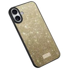 SULADA - SULADA iPhone 16 Skal PU Läder + PC + TPU Glittrande Guld