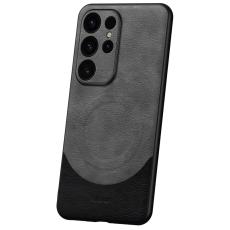 SULADA - SULADA Magnetic Series Galaxy S24 Ultra Skal Läder Grå