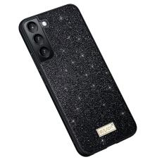 SULADA - SULADA Galaxy S24+ Skal PU Läder PC TPU Glittrande Svart