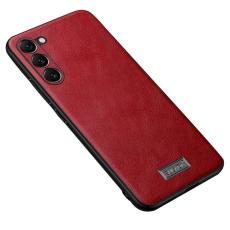 SULADA - SULADA Galaxy S24+ Skal PU Läder TPU PC Stöttålig Röd
