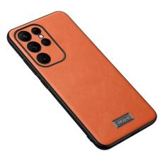 SULADA - SULADA Galaxy S25 Ultra Skal PU Läder + TPU + PC Orange