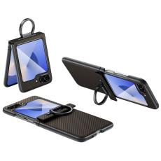 SULADA - SULADA Galaxy Z Flip6 Fodral Läder PC Svart-Brun