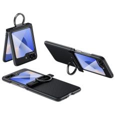 SULADA - SULADA Galaxy Z Flip6 Fodral Läder PC Svart Carbon