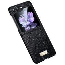 SULADA - SULADA Galaxy Z Flip7 FE 5G Skal Glitter Läder Svart