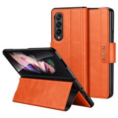SULADA - SULADA Galaxy Z Fold4 5G Skal PU Läder Orange