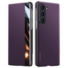 SULADA - SULADA Galaxy Z Fold5 5G Skal Läder Flip Fodral Lila