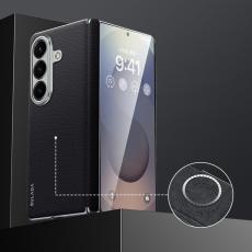 SULADA - SULADA Galaxy Z Fold7 5G Skal Äkta Läder Frameless Svart