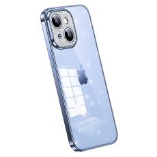 SULADA - SULADA XingZuan iPhone 15 Skal TPU Glitter Rhinestone Blå