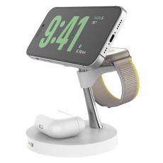 OEM - T269D 15W Magnetisk Trådlös Laddare för Telefon, Klocka, Hörlurar - Vit