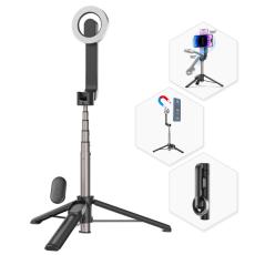TELESIN - TELESIN WS-22005 Mini Selfie Stick Tripod Aluminium Svart