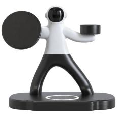 OEM - TH03 3-i-1 skrivbordsladdare för Apple Watch/AirPods/telefon 15W - Svart