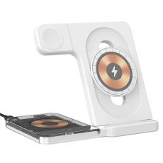 OEM - U17-A 5-i-1 Fällbar Magnetisk Trådlös Laddare för iPhone - Vit