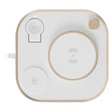 OEM - X3 Magnetisk Trådlös Laddare 15W 3-i-1 Snabbladdningsstation - Vit