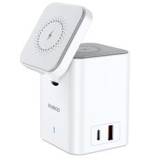 OEM - XUNDD 041 4-i-1 Magnetisk Tr&aring;dl&ouml;s Laddare med Justerbar Station, USB-A + Type-C