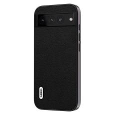 ABEEL - ABEEL Google Pixel 8 Pro Skal Litchi Textur Äkta Läder Svart