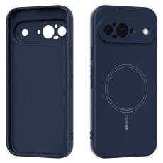 ABEEL - ABEEL Google Pixel 9 Pro Skal MagSafe Mjuk Silikon Mörkblå