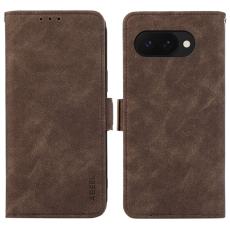 ABEEL - ABEEL Google Pixel 9a Fodral PU L&auml;der Folio St&auml;ll Brown