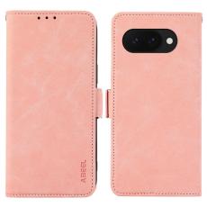 ABEEL - ABEEL Google Pixel 9a Fodral PU L&auml;der Folio St&auml;ll Pink