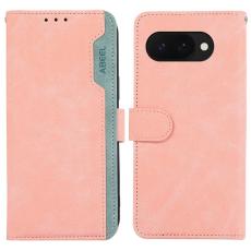 ABEEL - ABEEL Google Pixel 9a Fodral Splicing L&auml;der Flip Pink
