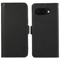 ABEEL - ABEEL Google Pixel 9a Skal L&auml;der Fodral med RFID Skydd - Svart
