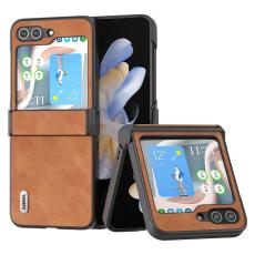 ABEEL - ABEEL Hinge Design Fodral f&ouml;r Samsung Galaxy Z Flip5 5G - Brun