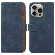 ABEEL - ABEEL iPhone 13 Pro Wallet Case RFID Blocking Läderfodral Blå