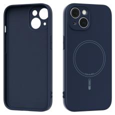 ABEEL - ABEEL iPhone 13 Skal MagSafe Kompatibel Mörkblå Silikon