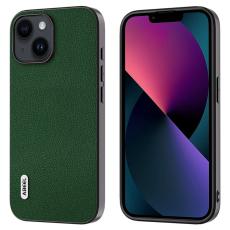 ABEEL - ABEEL iPhone 13 Skal Ultra-Tunn Litchi Textur Grön