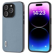 ABEEL - ABEEL iPhone 14 Pro Max Skal Läder + PC + TPU Baby Blue