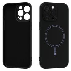 ABEEL - ABEEL iPhone 14 Pro Max Skal MagSafe Svart Liquid Silicone