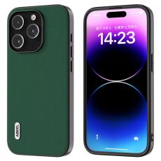 ABEEL - ABEEL iPhone 14 Pro Skal i Läder med Silkeslen Känsla - Grön