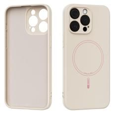 ABEEL - ABEEL iPhone 14 Pro Skal MagSafe Liquid Silicone Beige