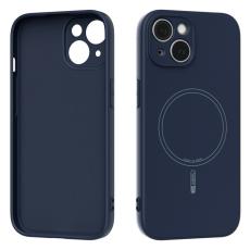 ABEEL - ABEEL iPhone 14 Skal MagSafe Kompatibel M&ouml;rkbl&aring; Silikon