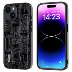 ABEEL - ABEEL iPhone 15 Fodral Shockproof Mahjong Textur Svart