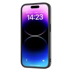 ABEEL - ABEEL iPhone 15 Plus Fodral Leopard Textur Röd PU Läder TPU PC