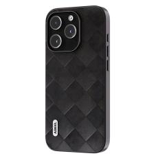 ABEEL - ABEEL iPhone 15 Pro Fodral PU L&auml;der Svart Drop-proof