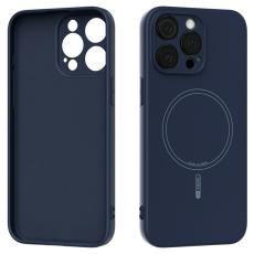 ABEEL - ABEEL iPhone 15 Pro Skal MagSafe Liquid Silicone Mörkblå