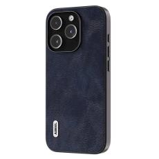 ABEEL - ABEEL iPhone 15 Pro Skal, Stöttålig Läder, Blå