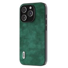 ABEEL - ABEEL iPhone 15 Pro Skal Texturerad PU Läder Grön