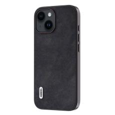 ABEEL - ABEEL iPhone 15 Skal Anti-drop Texturerad PU Läder - Svart