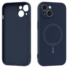 ABEEL - ABEEL iPhone 15 Skal MagSafe Kompatibel Mörkblå Silikon